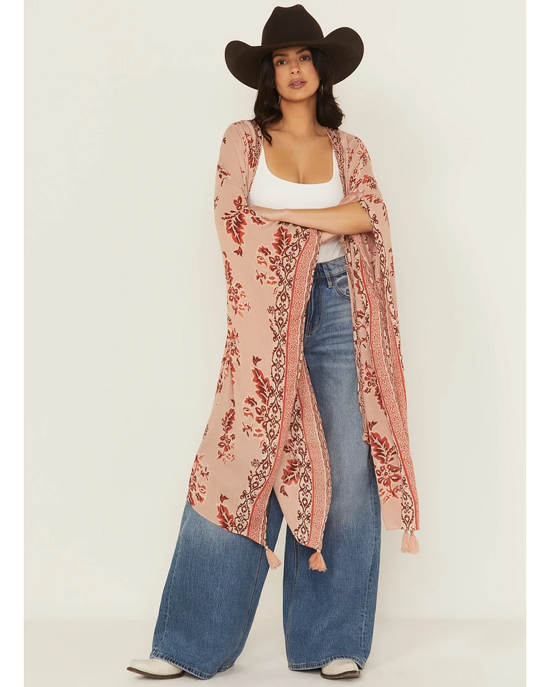 Shyanne Women's Floral Print Crinkle Shawl
