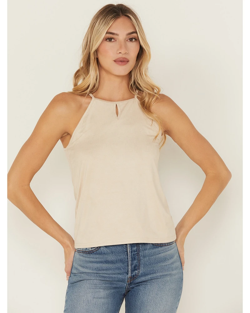 Shyanne Women's Faux Suede Halter Tank