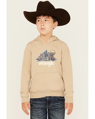 Wrangler Boys' Desert Cowboy Graphic Hooded Sweatshirt