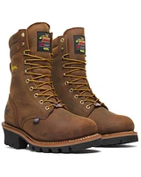 Thorogood Men's Logger Series 9" Crazy Horse Waterproof Insulated Made The USA Work Boots - Soft Toe