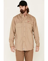 Ariat Men's FR Solid Twill Long Sleeve Button Down Work Shirt - Tall