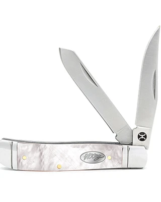 Hooey Mother Of Pearl Trapper Knife