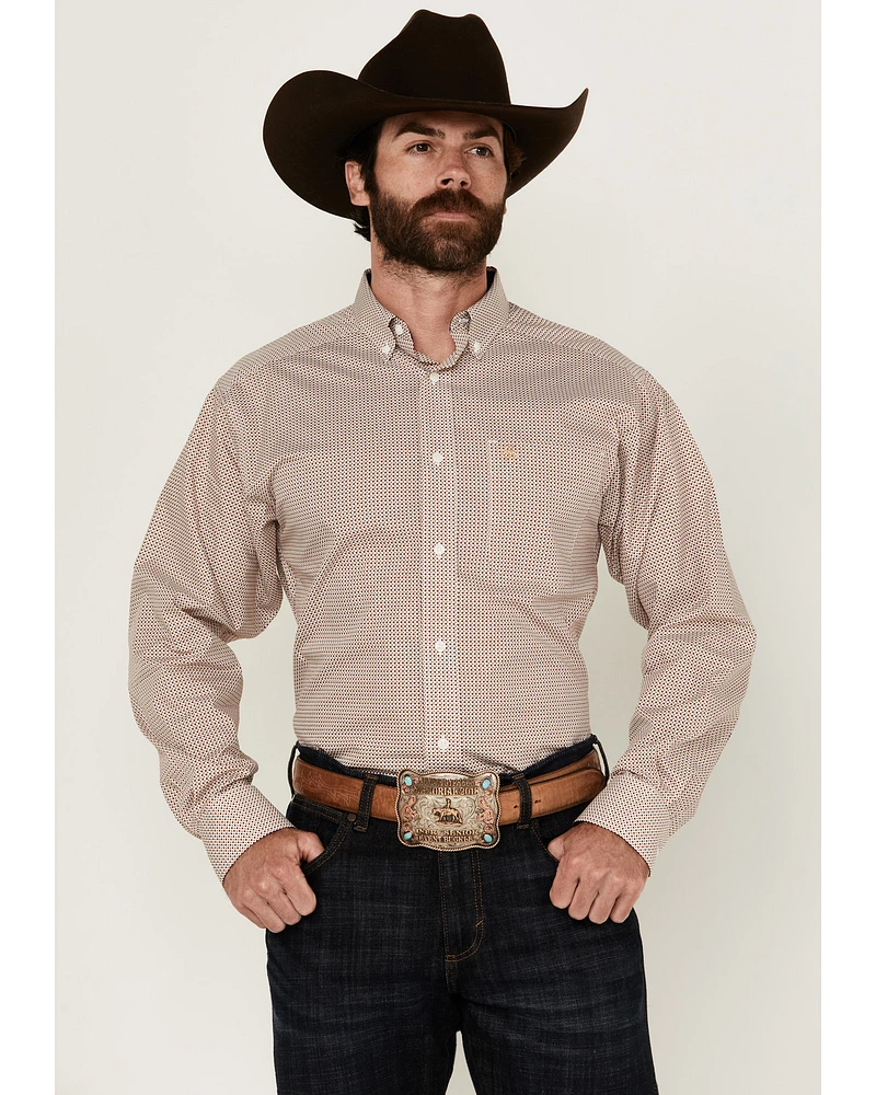 Ariat Men's Ike Geo Print Long Sleeve Button-Down Western Shirt