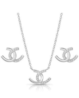 Montana Silversmiths Women's Horseshoe Happiness Jewelry Set - 2 Piece