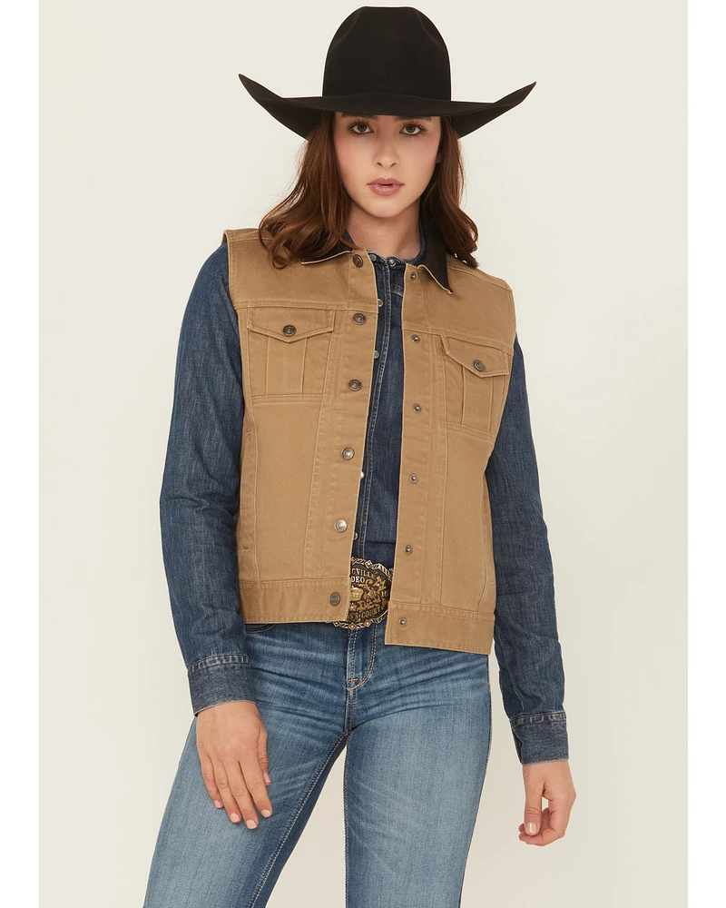 Shyanne Women's Twill Button-Down Utility Vest