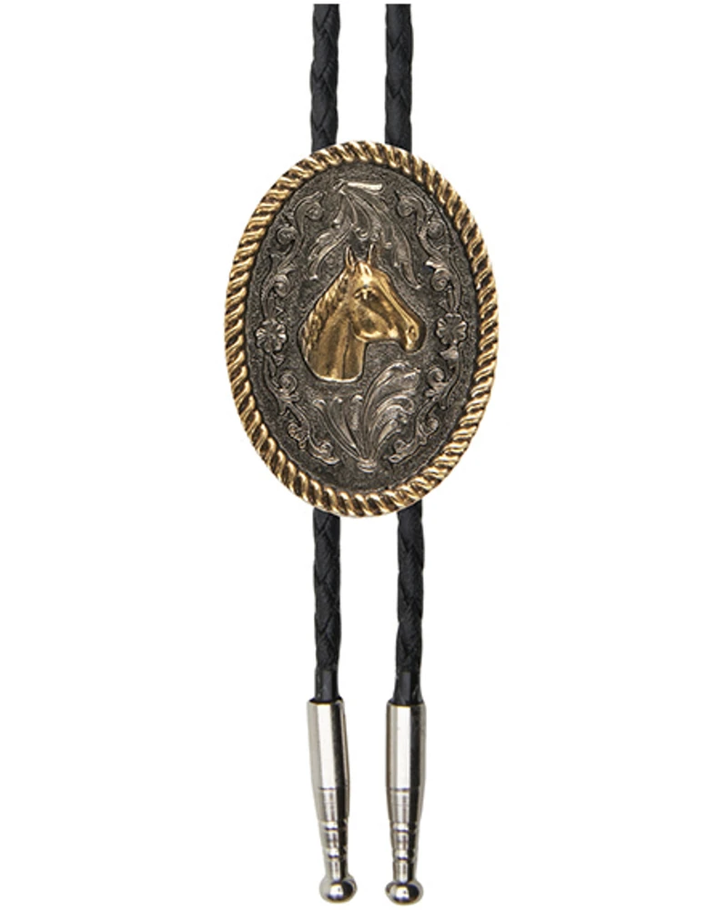 Cody James Men's Horse Head Medallion Bolo Tie