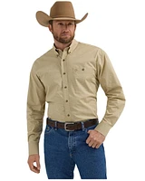 George Strait by Wrangler Men's Printed Long Sleeve Button-Down Stretch Western Shirt
