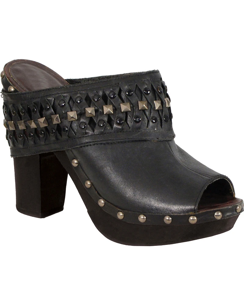 Milwaukee Leather Women's Peep Toe Clogs