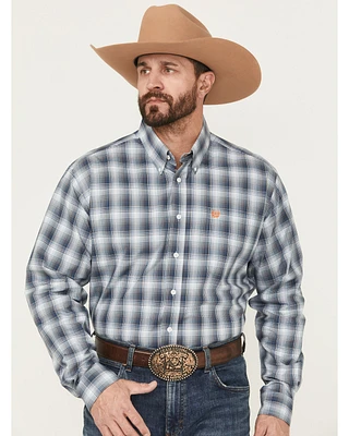 Cinch Men's Plaid Print Long Sleeve Button-Down Western Shirt