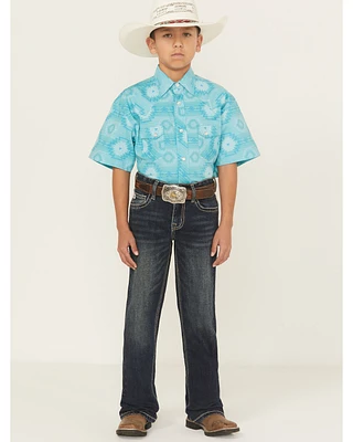 Hooey by Rock & Roll Denim Boys' Dark Wash Barbed Revolver Straight Stretch Jeans