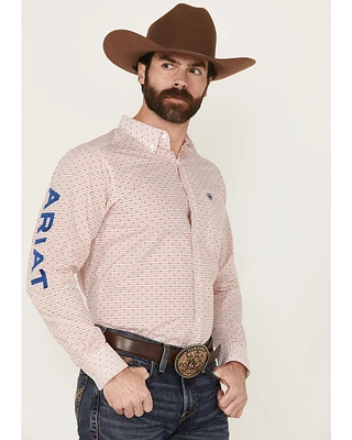 Ariat Men's Team Primo Logo Printed Long Sleeve Button-Down Western Shirt