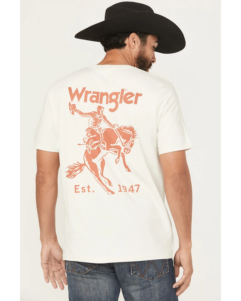 Wrangler Men's Cowboy Logo Short Sleeve Graphic T-Shirt