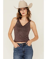 Miss Me Women's Rhinestone Knotted Sleeveless Tank Top