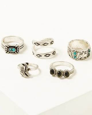 Idyllwind Women's Anita Thunderbird Ring Set - 5 Piece