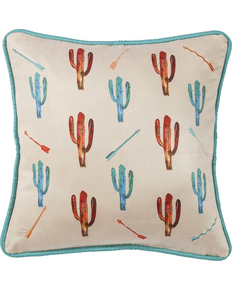 HiEnd Accents Cactus Embroidered Pillow