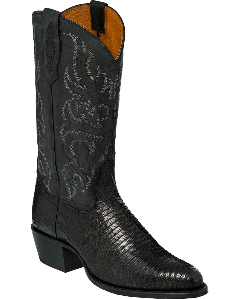 Tony Lama Men's Nacogdoches Teju Lizard Western Boots - Round Toe