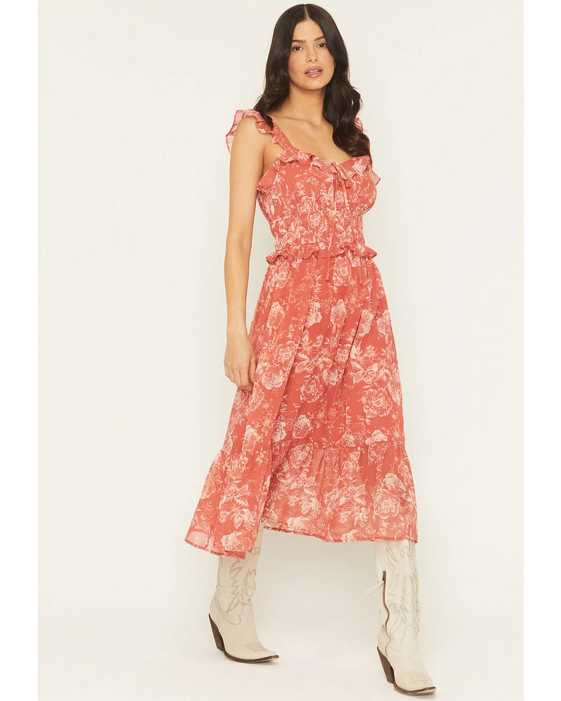 Ash & Violet Women's Floral Print Midi Dress
