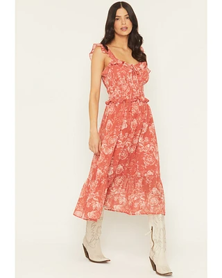 Ash & Violet Women's Floral Print Midi Dress