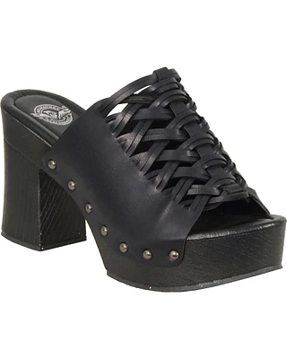 Milwaukee Leather Women's Studded Lace Top Platform Shoes