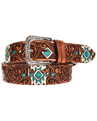 Hooey Women's Tooled Leather Belt
