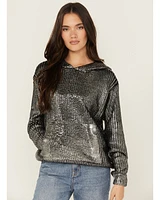 Revel Women's Metallic Sparkle Hoodie