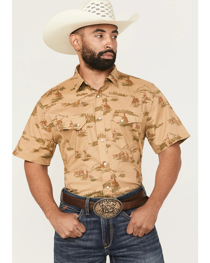 Pendleton Men's Laramie Ranch Print Short Sleeve Snap Western Shirt