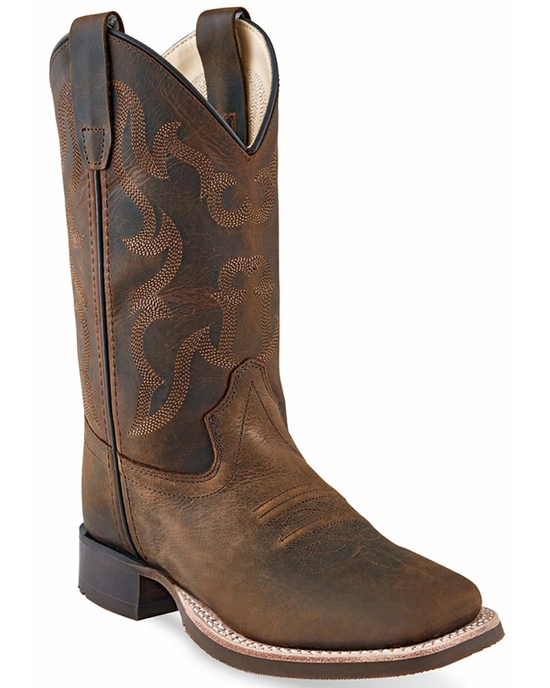 Cody James Boys' Nash Distressed Western Boots - Broad Square Toe