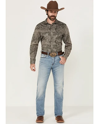 Blue Ranchwear Men's Banner Wash Jethro Slim Bootcut Stretch Denim Jeans