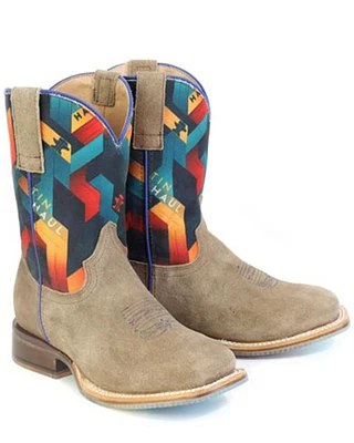 Tin Haul Boys' Color Me Cool Western Boots - Broad Square Toe