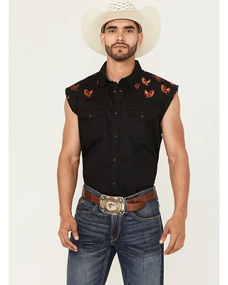 Cody James Men's Rooster Cutoff Snap Western Shirt
