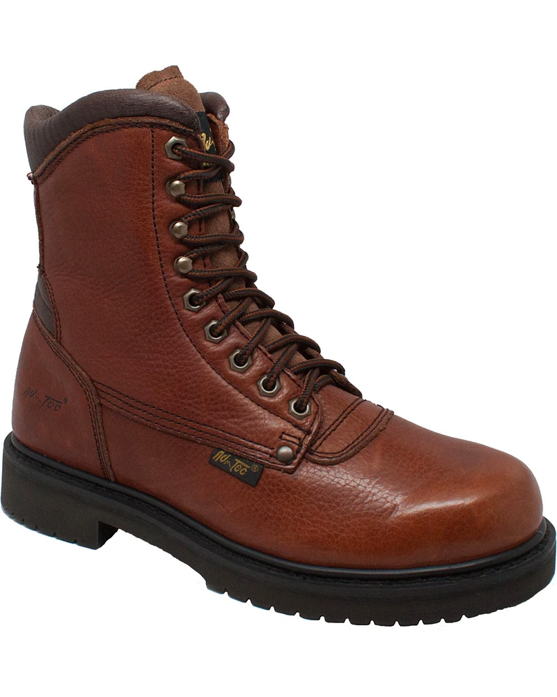 Ad Tec Men's 8" Tumbled Leather Work Boots - Soft Toe