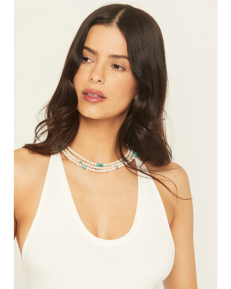 Paige Wallace Women's 3-Layer Pearl Necklace