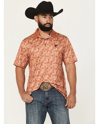 RANK 45® Men's Uptown Southwestern Print Short Sleeve Button-Down Polo Shirt