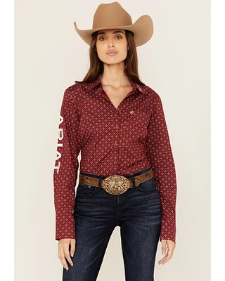 Ariat Women's Team Kirby Geo Print Long Sleeve Button-Down Stretch Western Shirt