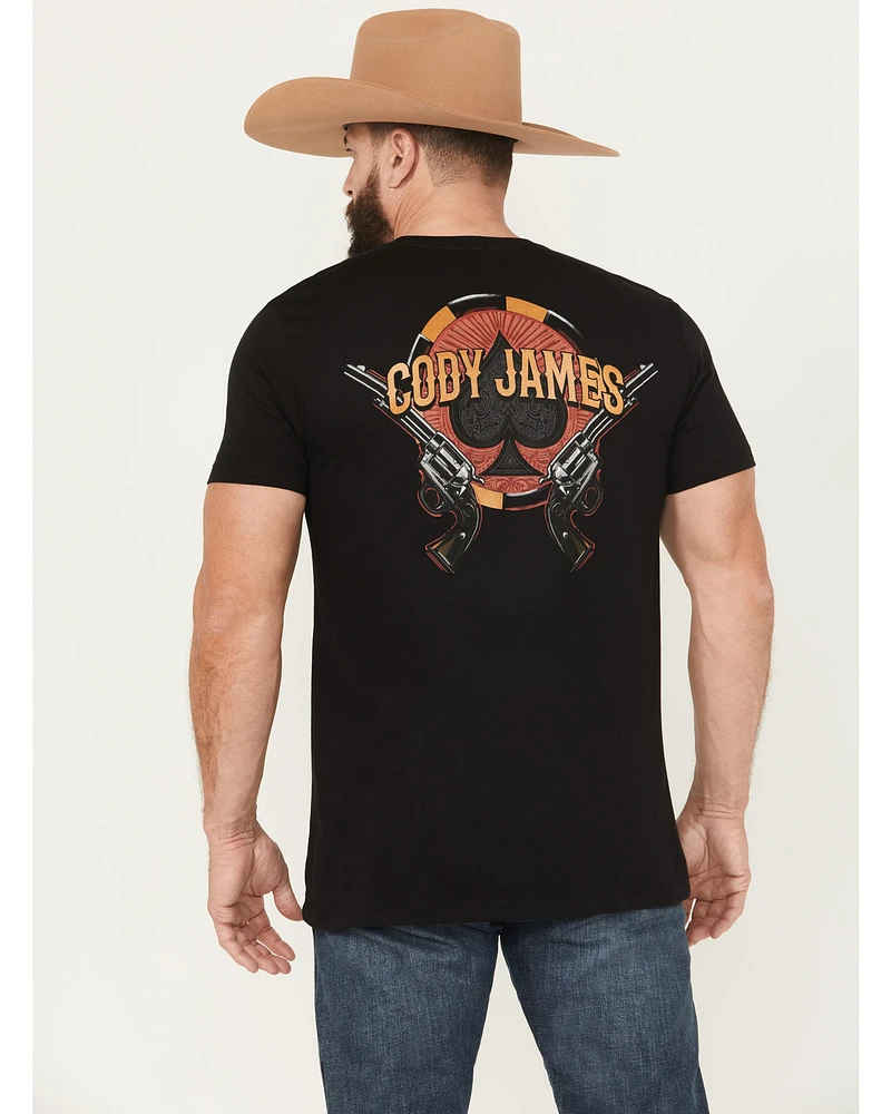 Cody James Men's Poker Chip Short Sleeve Graphic T-Shirt