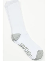 Cody James Men's White Crew Socks With Moisture Management