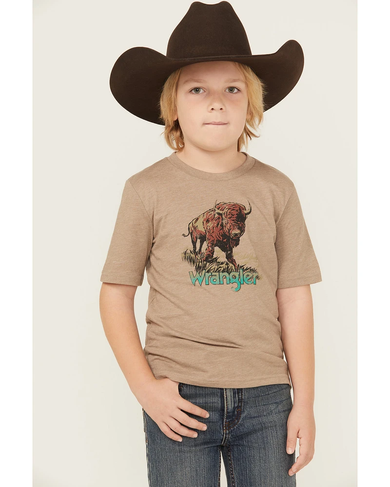 Wrangler Boys' Buffalo Short Sleeve Graphic T-Shirt
