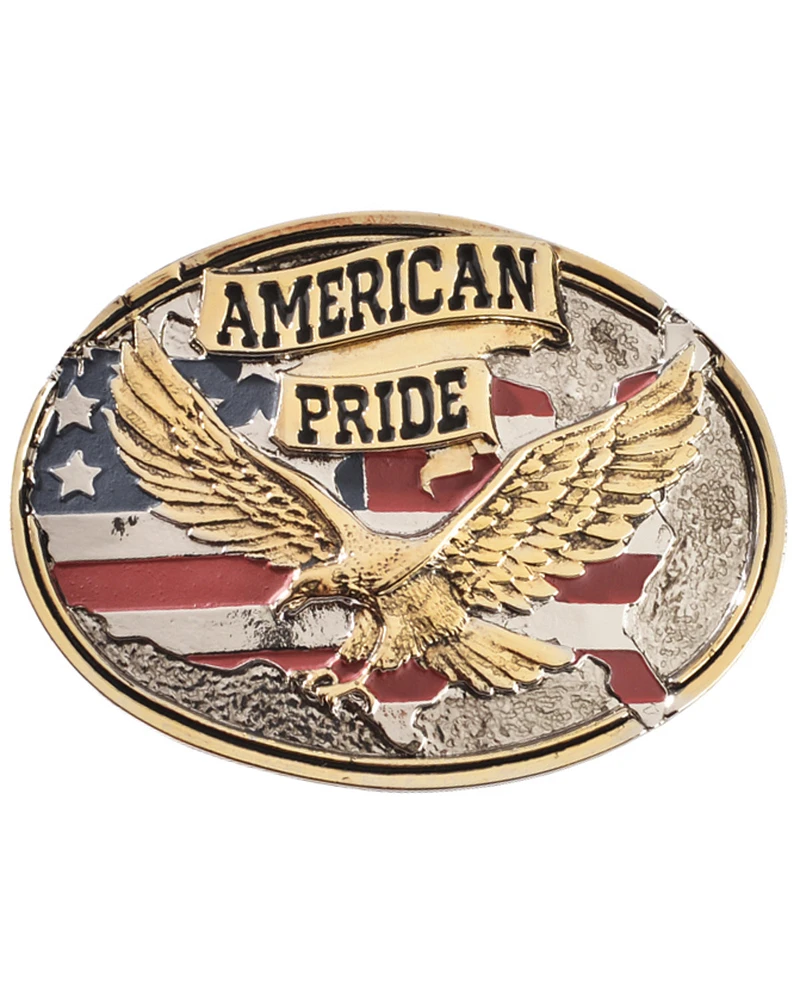 Montana Silversmiths Men's American Pride Attitude Belt Buckle