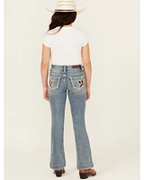 Rock & Roll Denim Girls' Star Pocket Bootcut Stretch Jeans