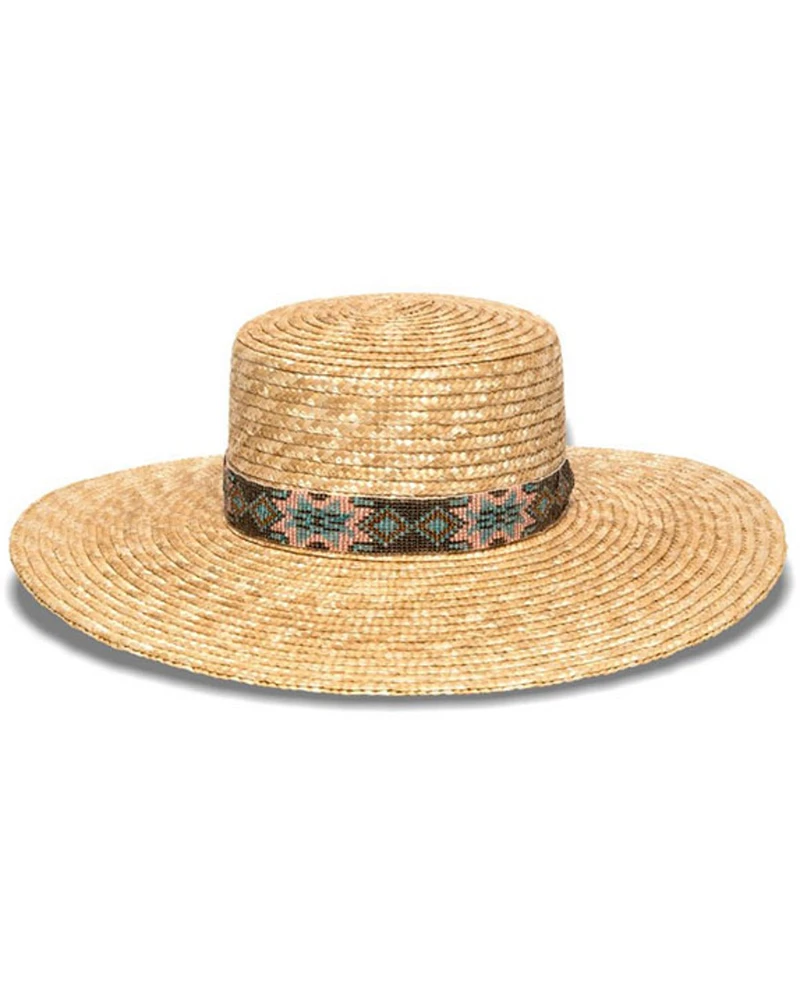 Nikki Beach Women's Bossa Straw Western Fashion Hat