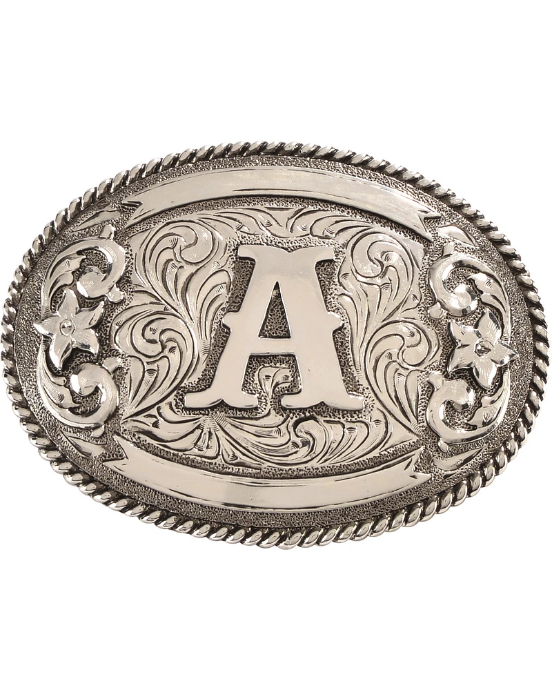 Cody James Men's Oval Letter A Initial Belt Buckle