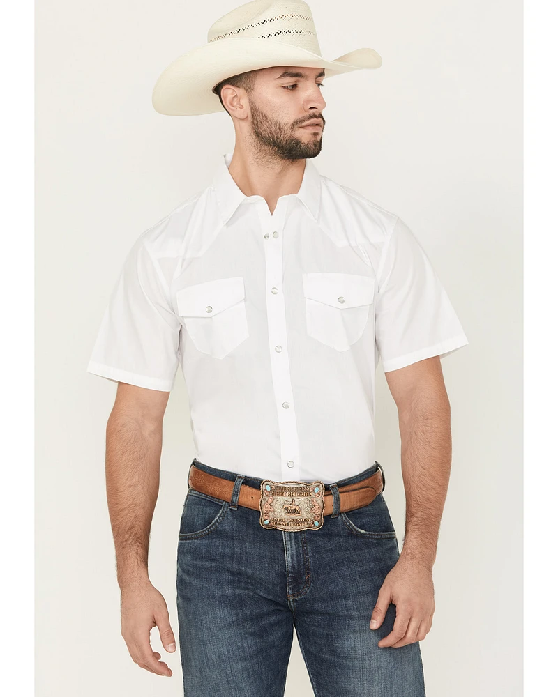 Gibson Men's Solid Short Sleeve Snap Western Shirt - Big