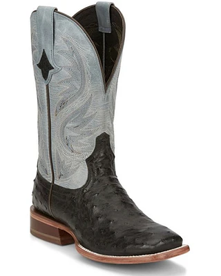 Tony Lama Men's Searcy Exotic Full Quill Ostrich Western Boots - Broad Square Toe