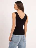 leela double v neck tank