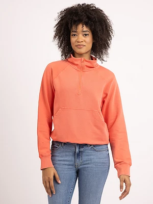 welma mock neck 1/4 zip sweatshirt