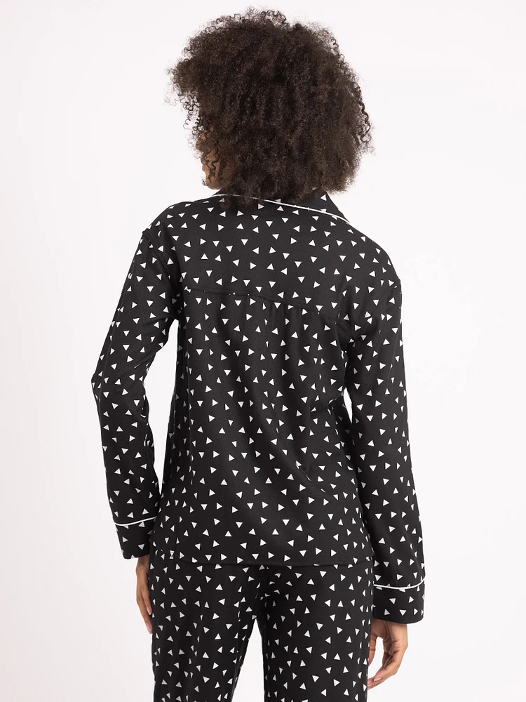 emelie flannel lounge top