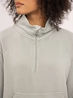 welma mock neck 1/4 zip sweatshirt