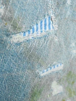 levi's 501 jean with repairs circa early 80s