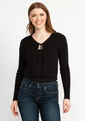 celine tie front cardigan