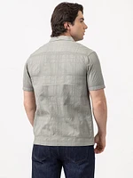louis plaid textured 1 pkt shirt